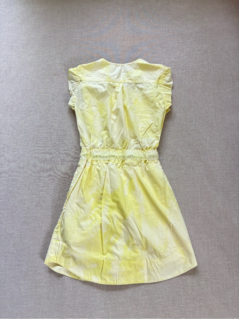 Yellow pastel tie dye festival utility dress Size 2 - Picture 9 of 11